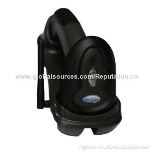 Wireless Laser Barcode Scanner with Charging Base, 2.4GHz Frequency